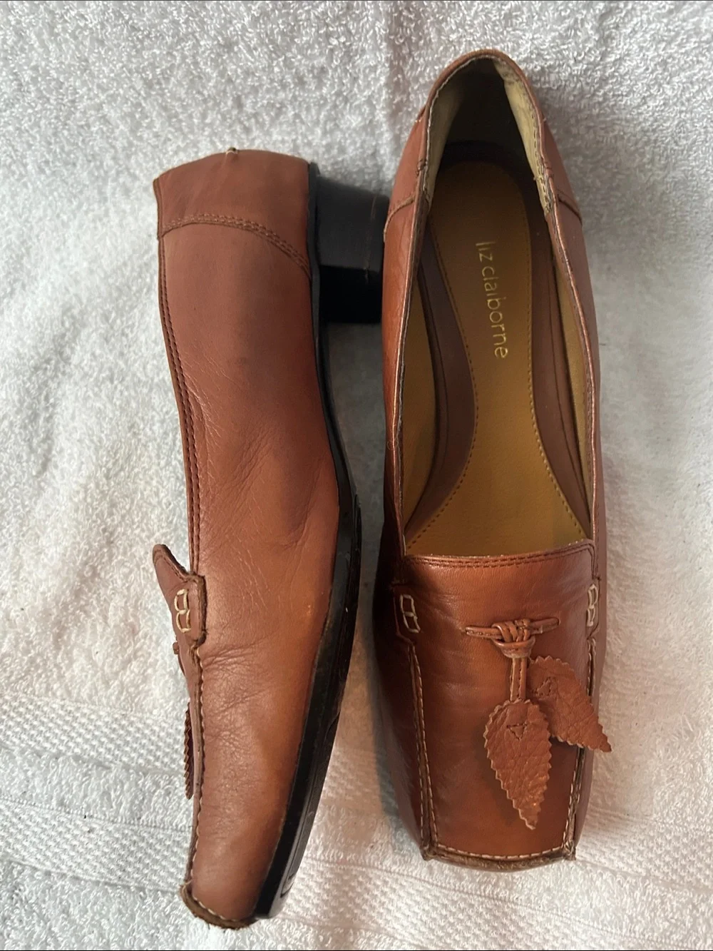 Liz Claiborne Men's Tan Leather Tassel Loafers